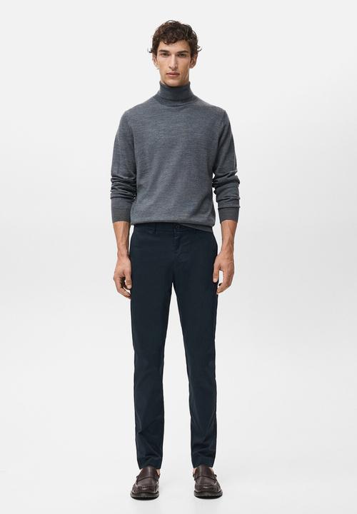 MANGO - Pantalon Dublino - Navy Blue
