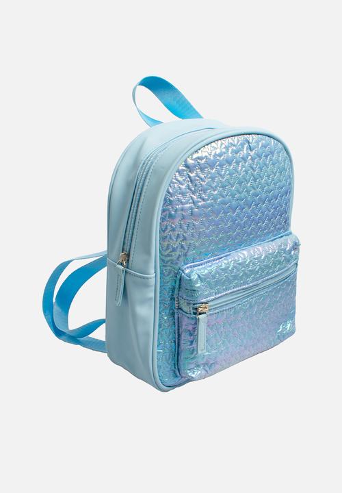 Character Group - Quilted iridescent backpack - aqua blue
