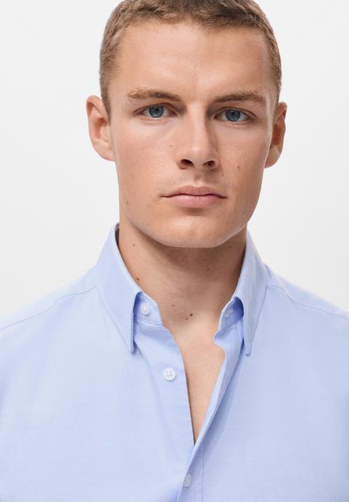 MANGO - Camisa Oxfordf - Sky Blue