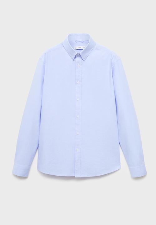 MANGO - Camisa Oxfordf - Sky Blue