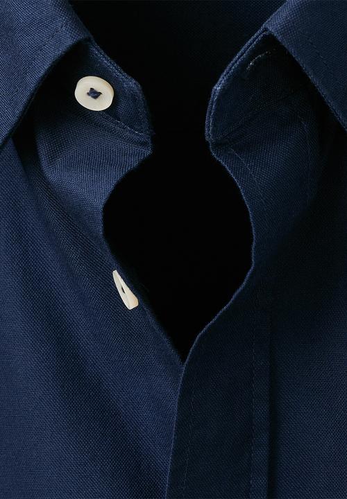 MANGO - Camisa Oxfordf - Navy