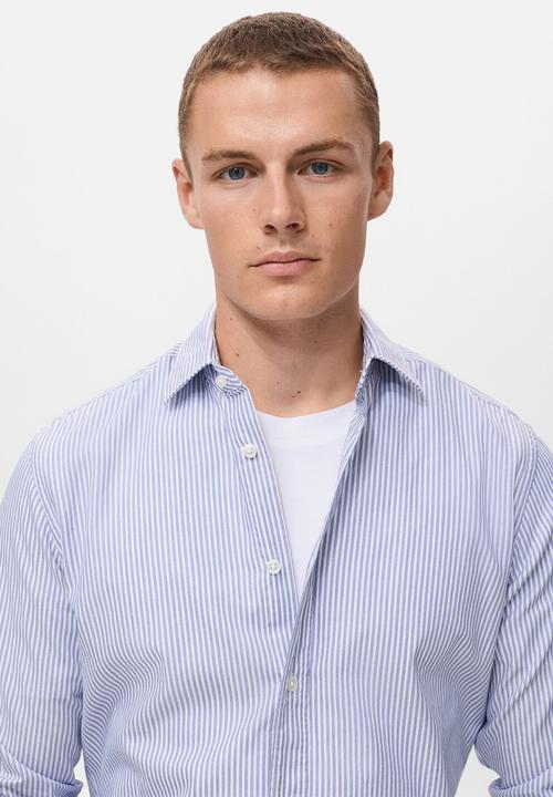 MANGO - Camisa Kodak2 - Navy & White 