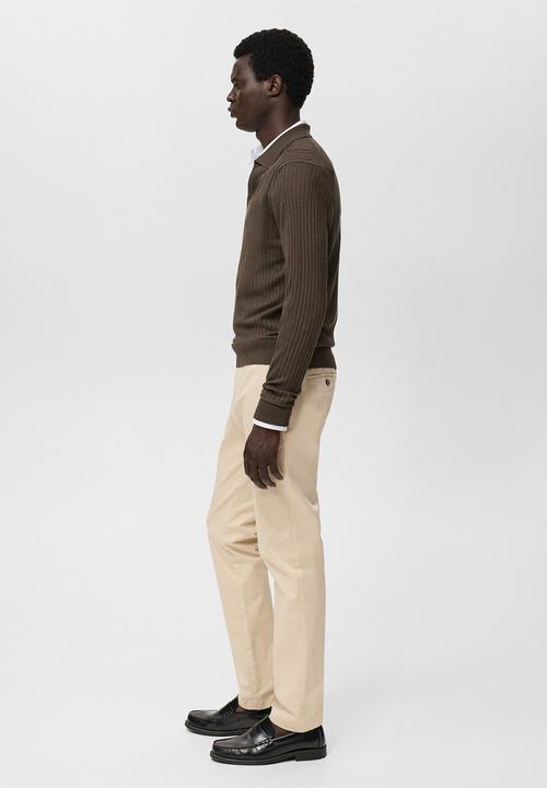 MANGO - Pantalon Barna - Light Beige