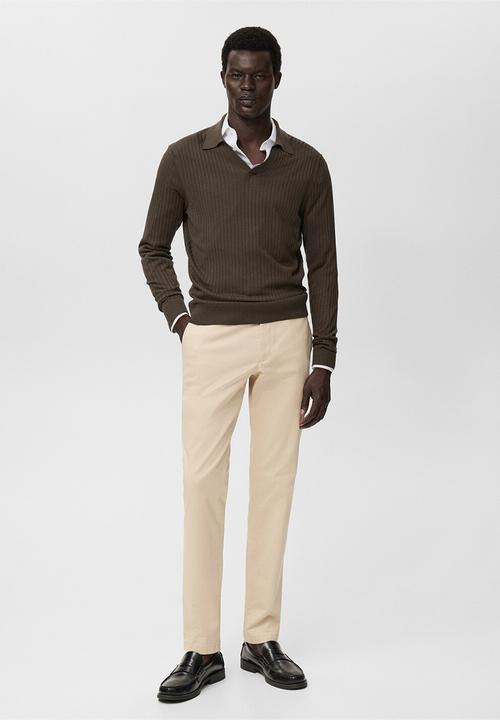 MANGO - Pantalon Barna - Light Beige