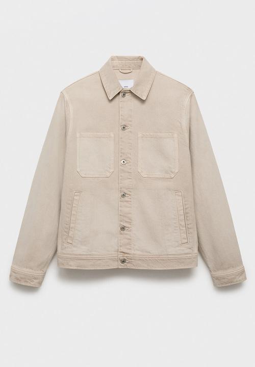 MANGO - Cazadora Ryan Denim Jacket  - Sand