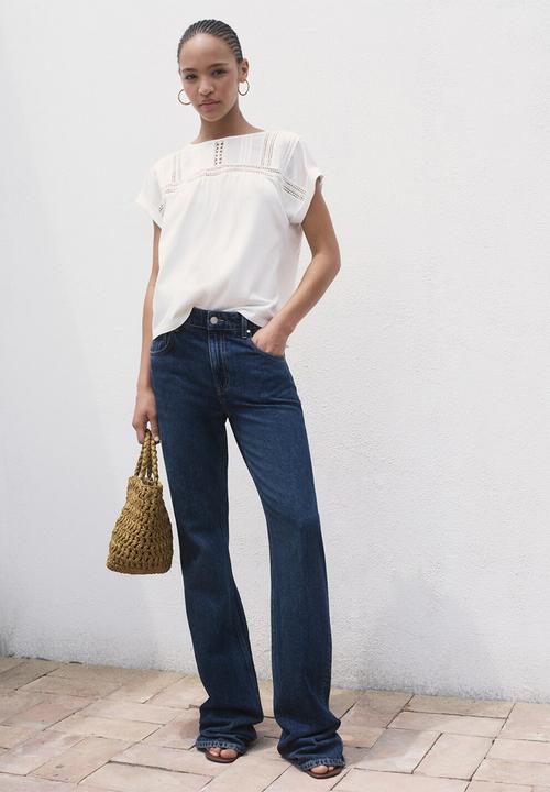 MANGO - T-shirt volin - white