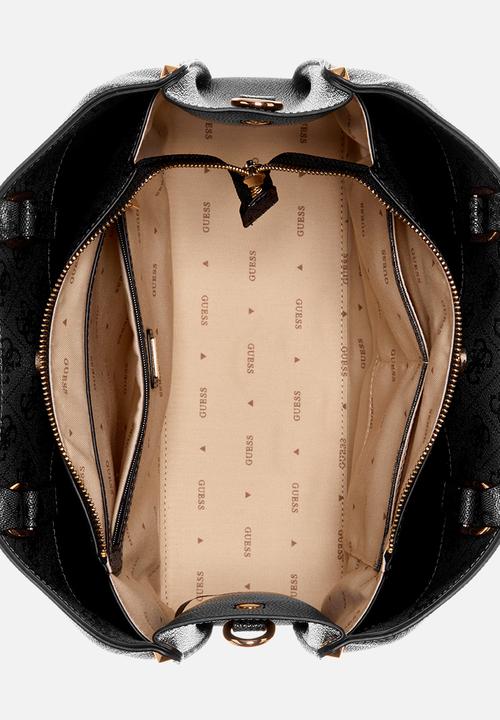 GUESS - Meridian Ii Girlfriend Satchel Bag - Black