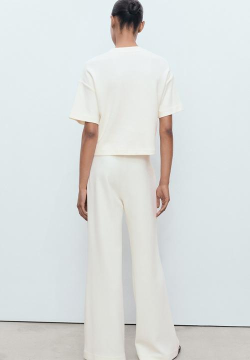 MANGO - Camiseta pico - light beige