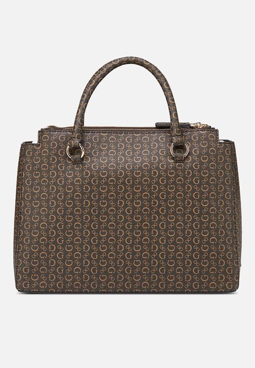 GUESS - Phyllis Satchel Bag- Brown
