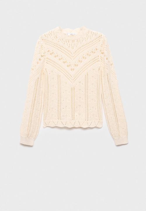 MANGO - Jersey espina - light beige