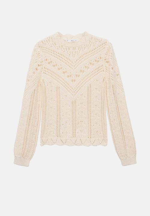 MANGO - Jersey espina - light beige