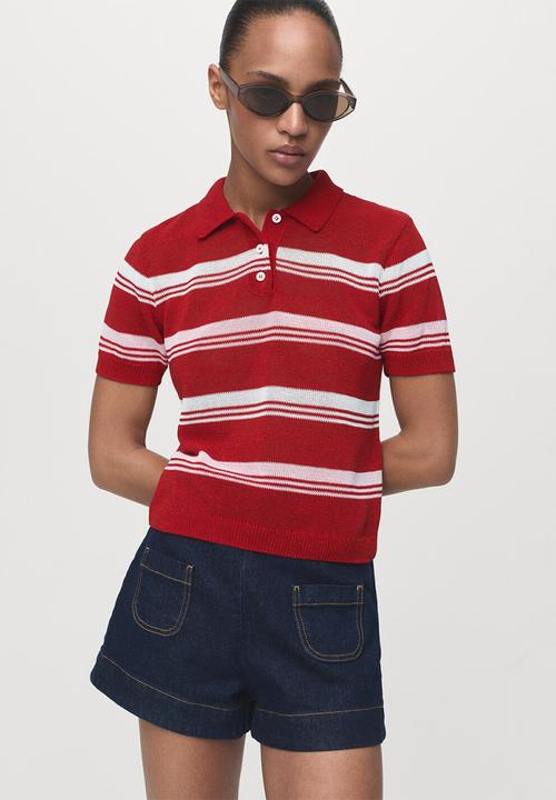 MANGO - Jersey polito - red