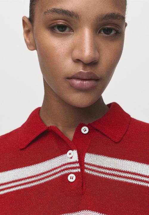 MANGO - Jersey polito - red