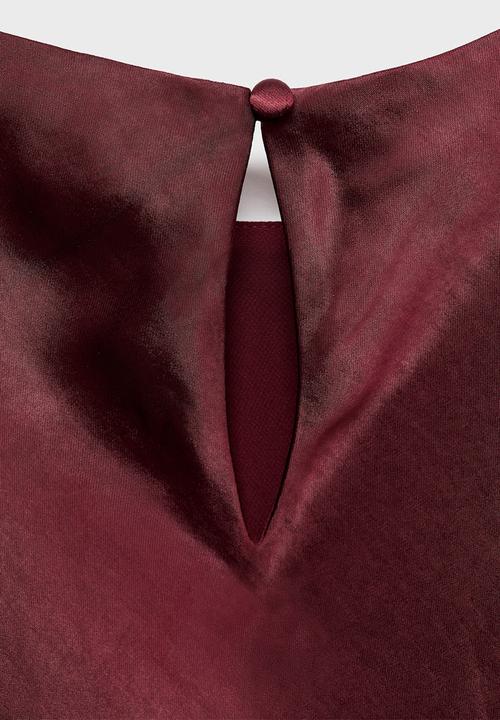 MANGO - Dress gante2  - dark red