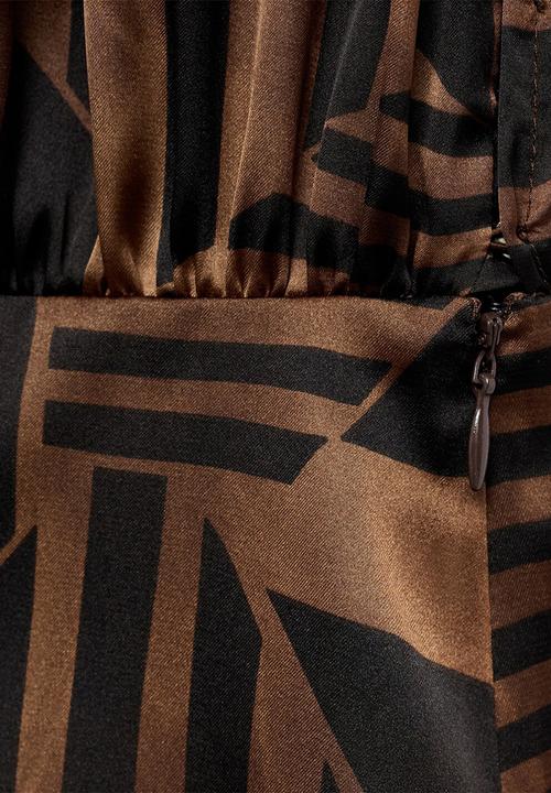 MANGO - Dress trini -  brown