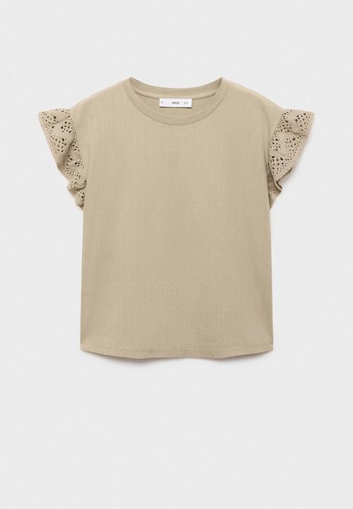 MANGO - T-shirt voli - mid-beige