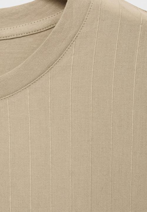 MANGO - T-shirt voli - mid-beige