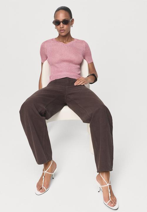 MANGO - Jersey tomaset - light pastel pink