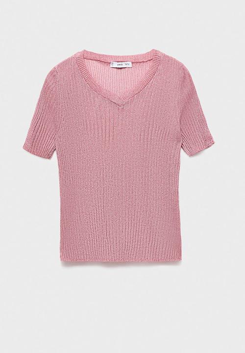MANGO - Jersey tomaset - light pastel pink