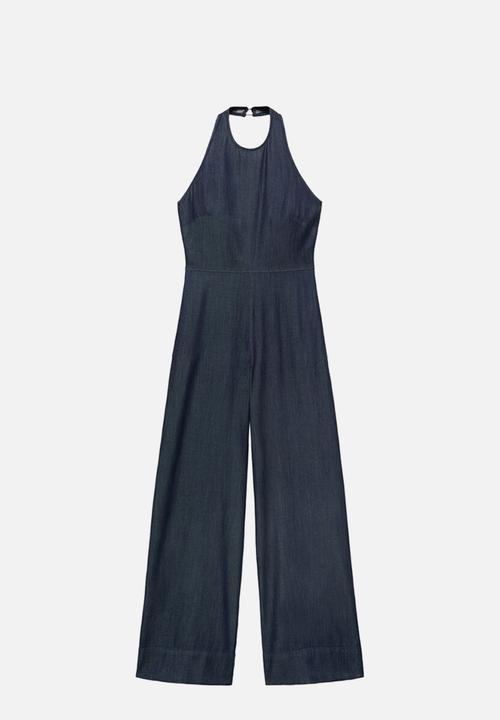 MANGO - Jumpsuit lua -  open blue