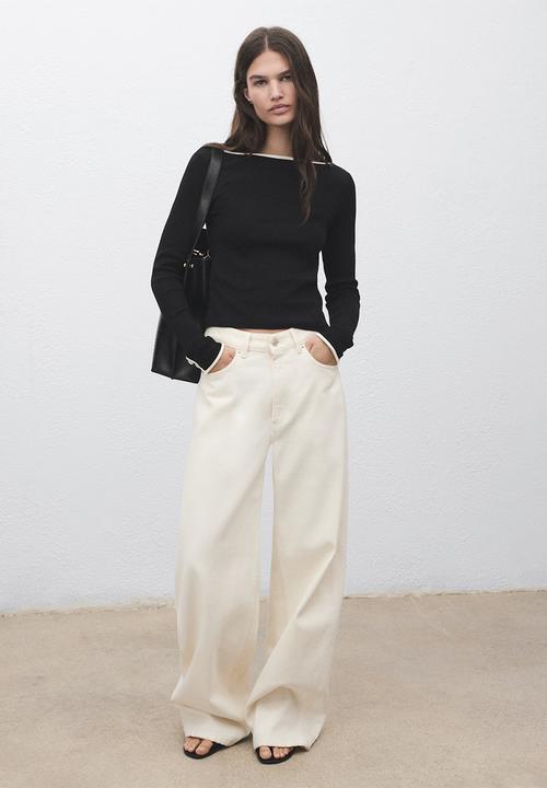 MANGO - Camiseta porta - black