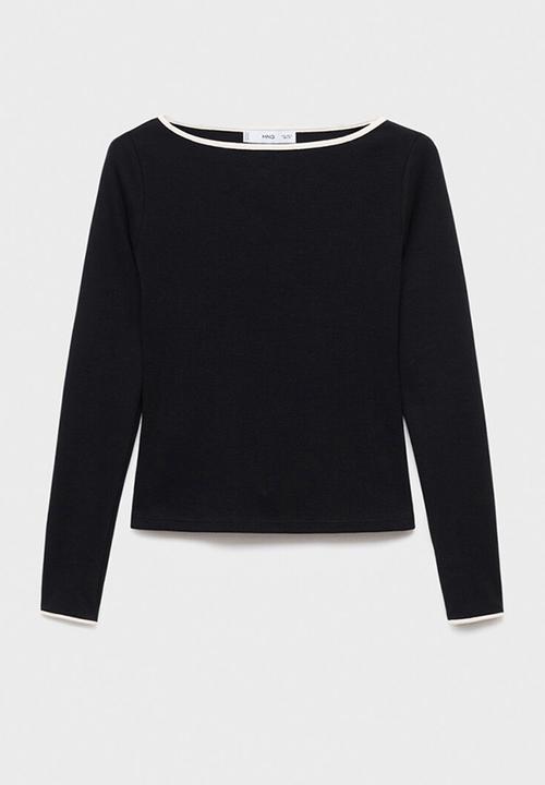 MANGO - Camiseta porta - black
