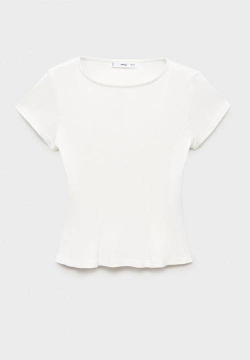 MANGO - T-shirt sandri -  white