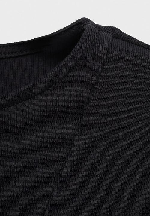 MANGO - T-shirt sandri -  black