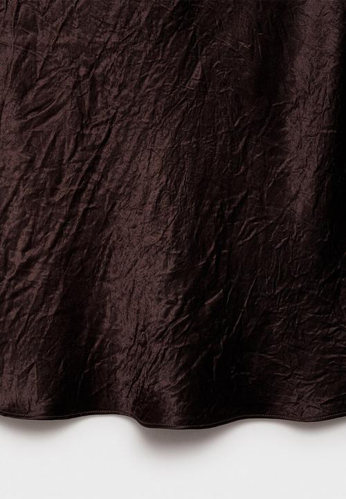 MANGO - Blusa raida - dark brown