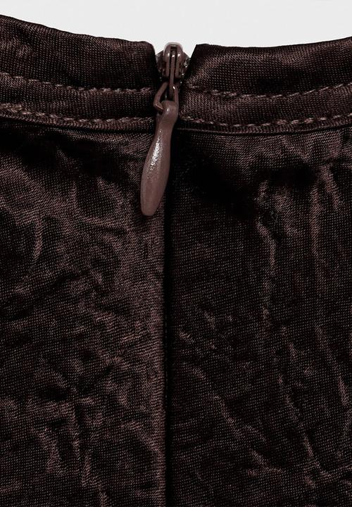 MANGO - Blusa raida - dark brown