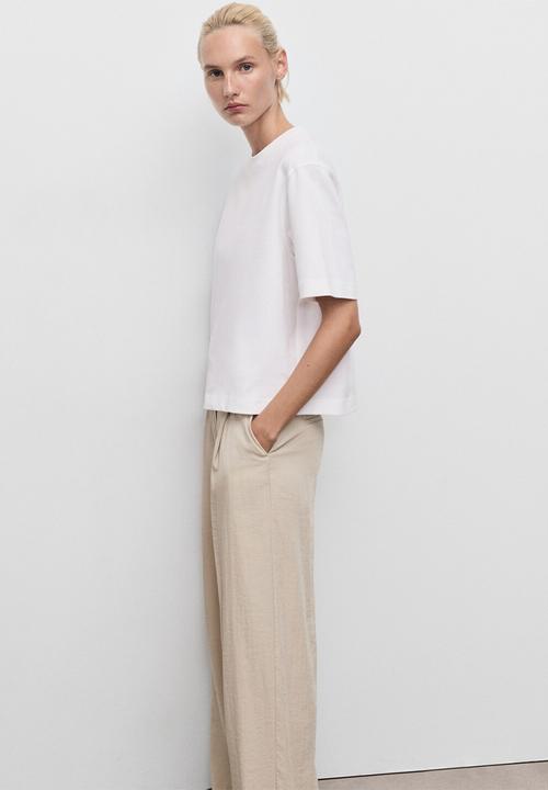 MANGO - Camiseta sita - white