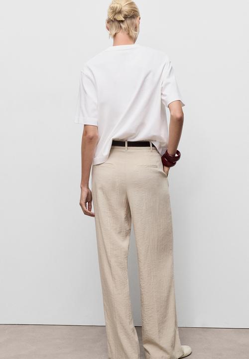 MANGO - Camiseta sita - white