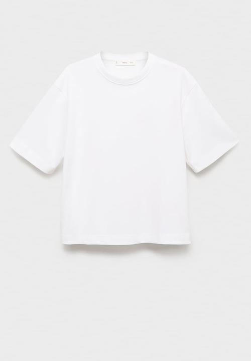 MANGO - Camiseta sita - white