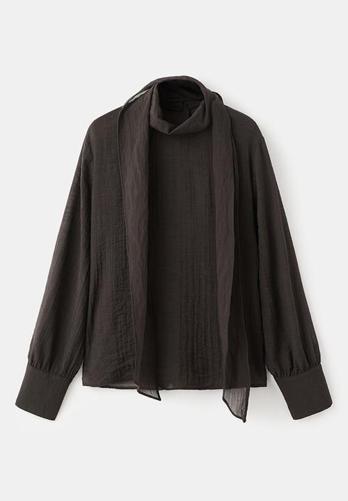 MANGO - Blusa brown - dark brown