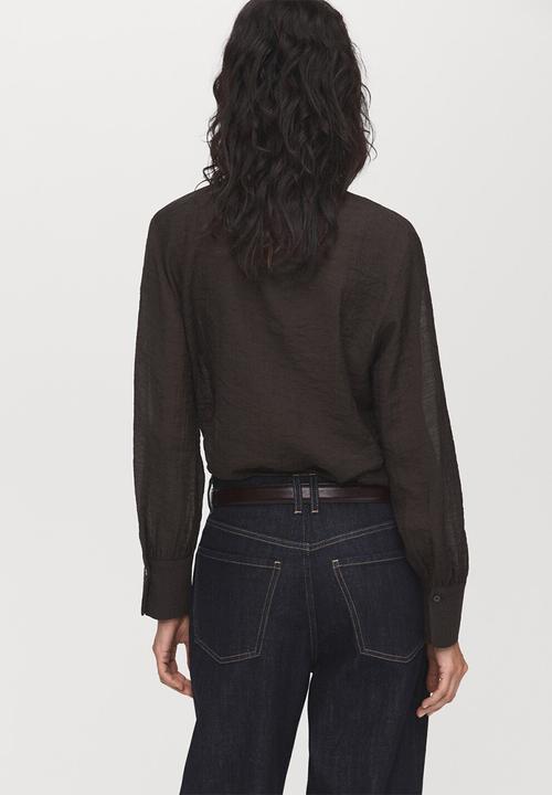 MANGO - Blusa brown - dark brown