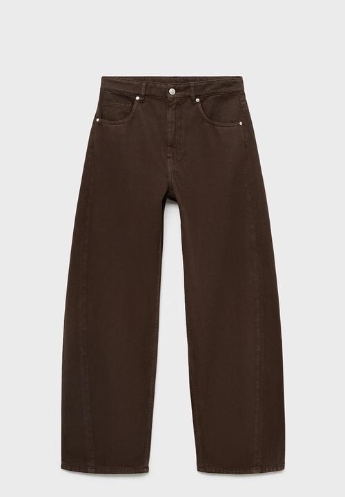 MANGO - Jeans Charlot - Dark Brown