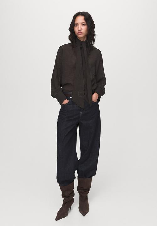 MANGO - Blusa brown - dark brown