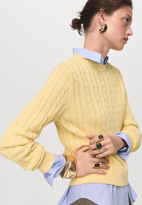 MANGO - Jersey sunny - light pastel yellow