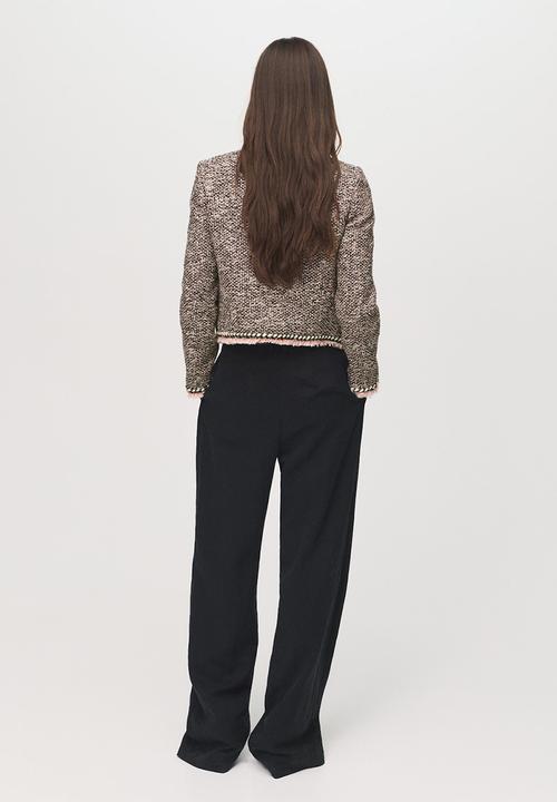 MANGO - Chaqueta pinky - black & neutral
