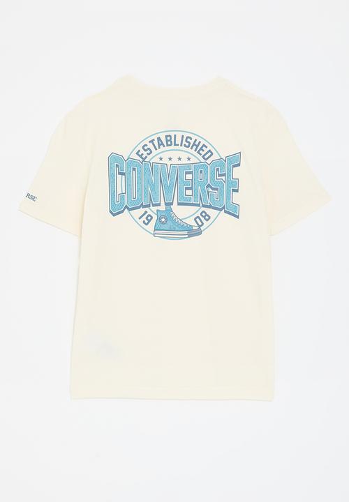 Converse - Cnvb Frontback Old Mesh Snkr Tee - Egret