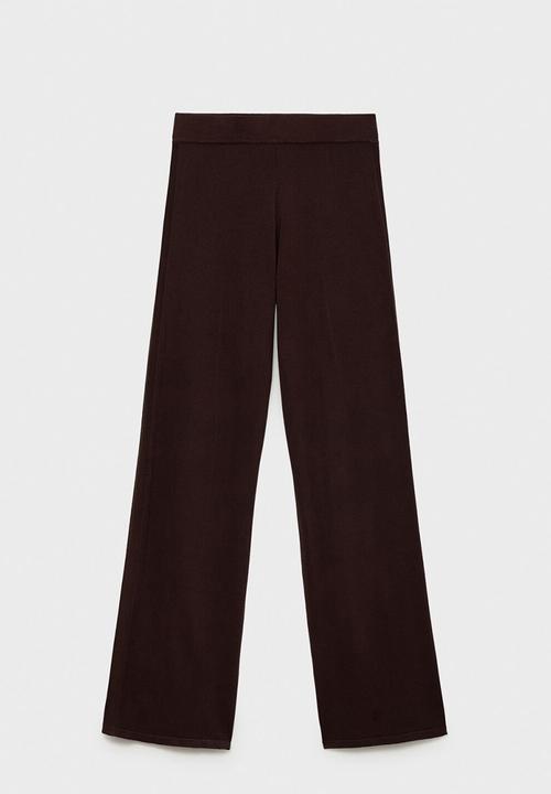 MANGO - Trousers almibi -  dark brown