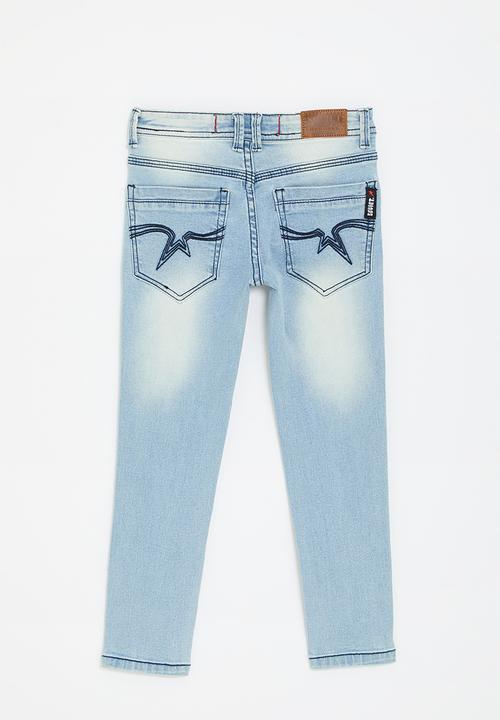SOVIET - Boys skinny fashion denim - light indigo