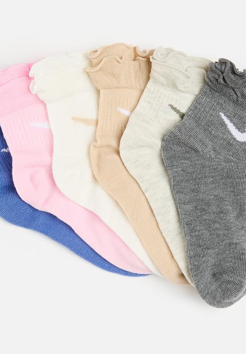 Nike - Nike girls ruffle ankle socks 6-pack - multi
