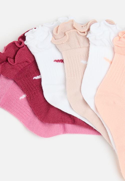 Nike - Nike girls ruffle ankle socks 6-pack - multi