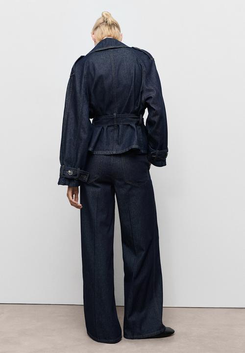 MANGO - Trousers mar  -  open blue