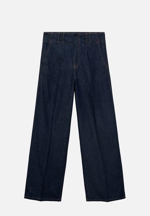 MANGO - Trousers mar  -  open blue