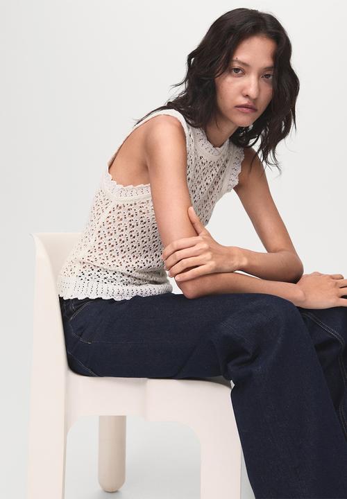MANGO - Top Atenas - Light Beige