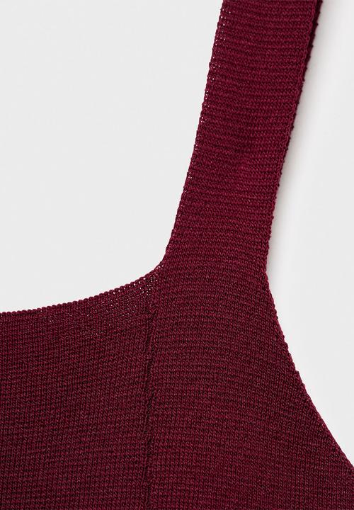 MANGO - Top pepito - dark red