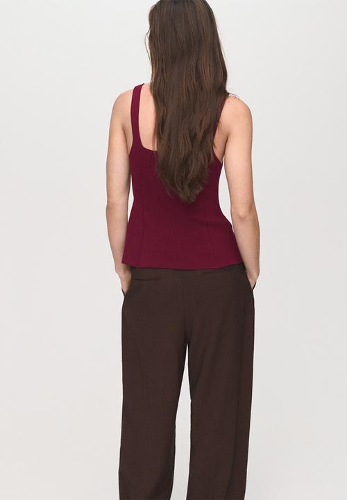 MANGO - Top pepito - dark red