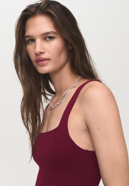 MANGO - Top pepito - dark red
